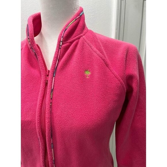 Lilly Pulitzer fleece pink jacket full zipper size XS - Picture 2 of 7